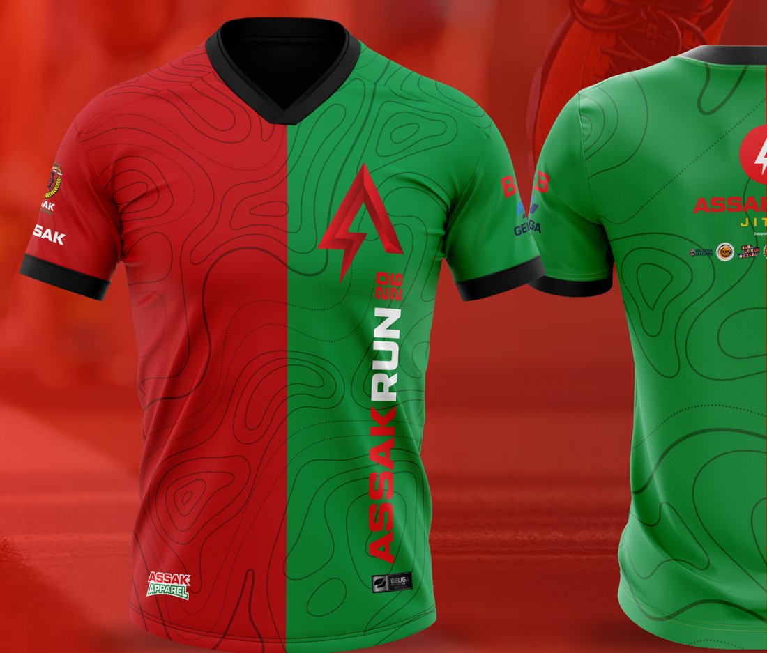 ASSAK RUN 2026 event tee, front and back
